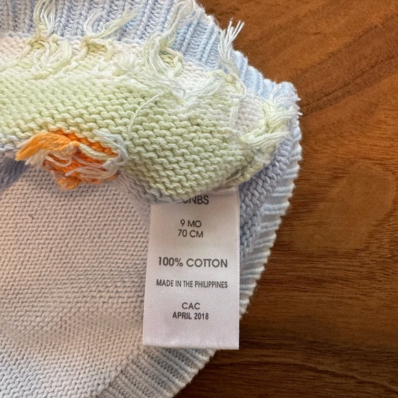 ZUBELS BUNNY SWEATER 9mo - Picture 2 of 3